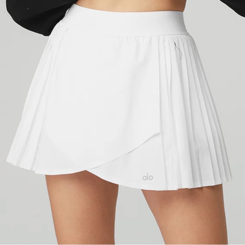 🖤ALO Yoga🖤 Aces Tennis Skirt White Woman Size Large NWT